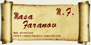 Maša Faranov vizit kartica
